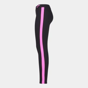 Black Fluorescent Pink Ascona Long Tights