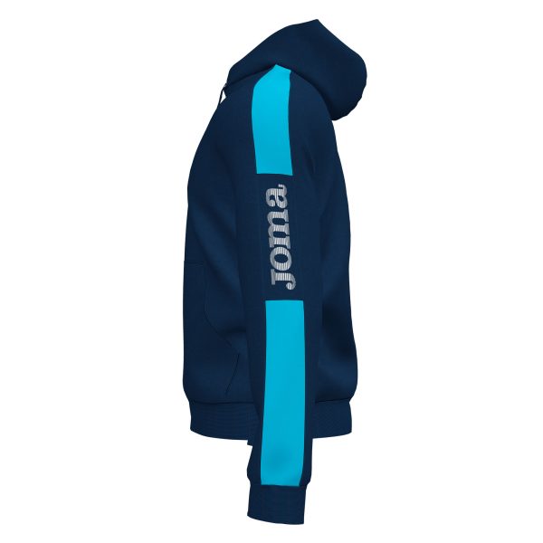 Navy Blue Fluorescent Turquoise Championship Iv Hoodie