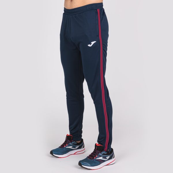 Navy Blue Red Combi Long Trousers