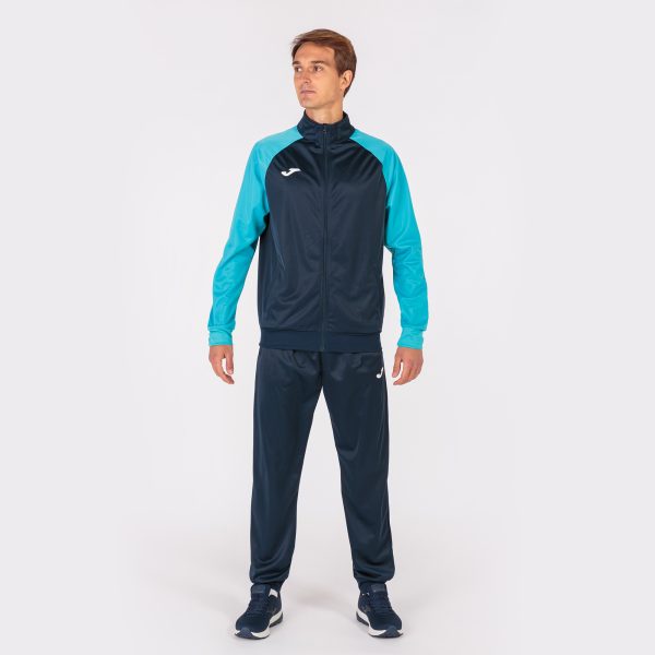 Navy Blue Fluorescent Turquoise Tracksuit Academy Iv