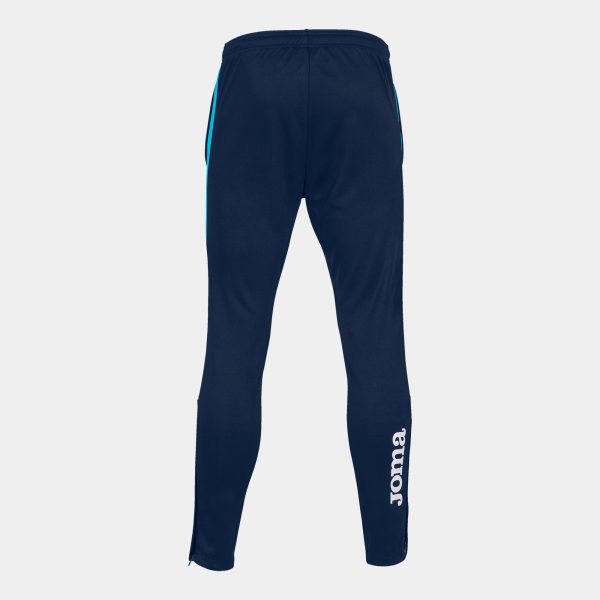 Navy Blue Fluorescent Turquoise Eco Championship Recycled Long Pants