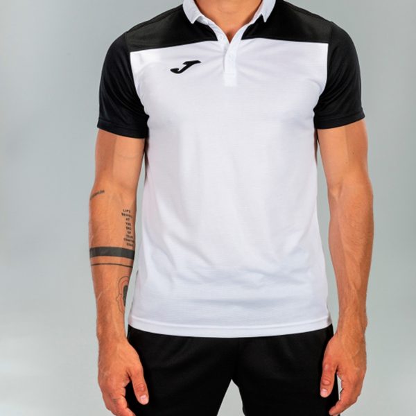 White Black Combi Polo Shirt S/S