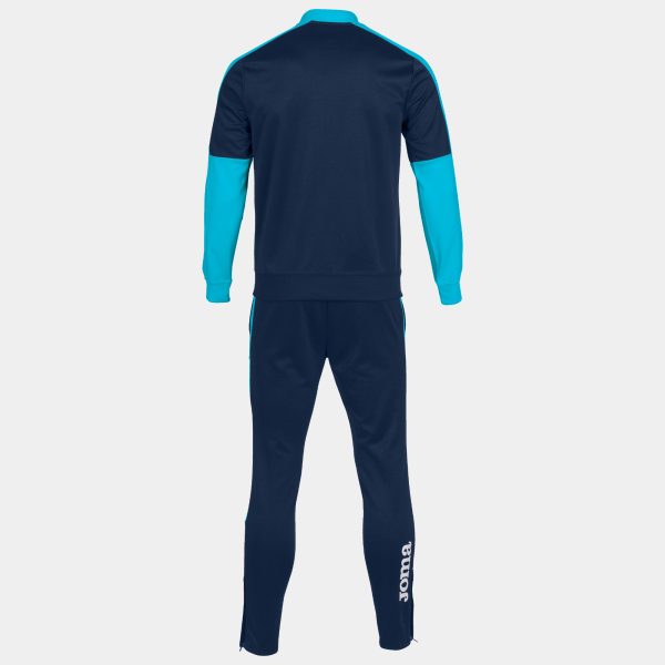 Navy Blue Fluorescent Turquoise Eco Championship Tracksuit