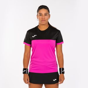 Fluorescent Pink Black Montreal Short Sleeve T-Shirt