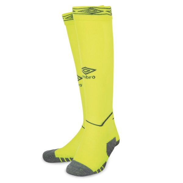 Diamond Top Football Socks Safety Yellow / Carbon