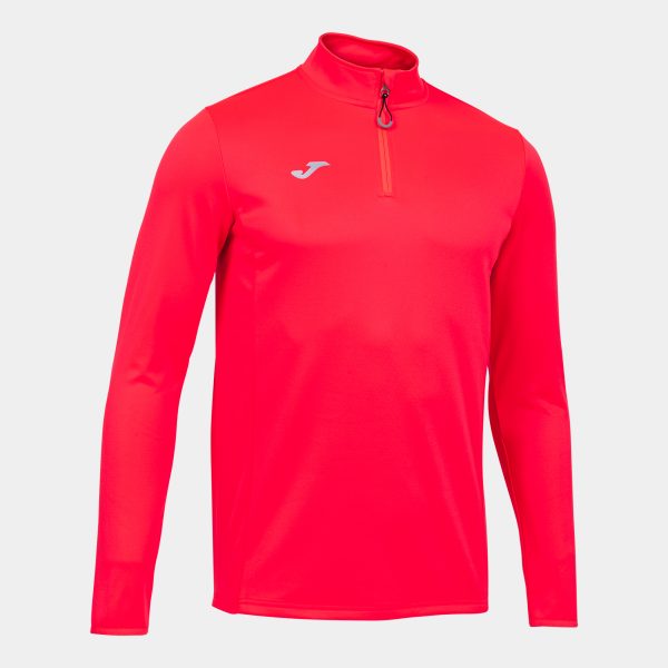 Fluorescent Coral Sweatshirt Running Night