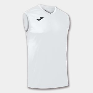 White Sleeveless T-Shirt Combi