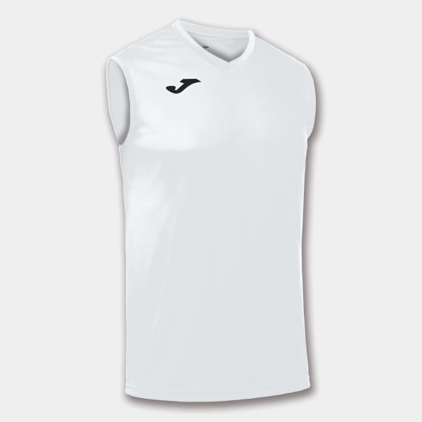 White Sleeveless T-Shirt Combi