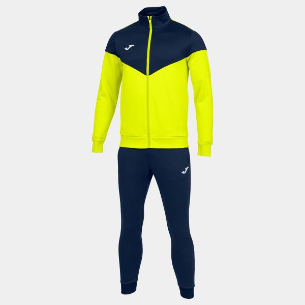 Fluorescent Yellow Navy Blue Oxford Tracksuit