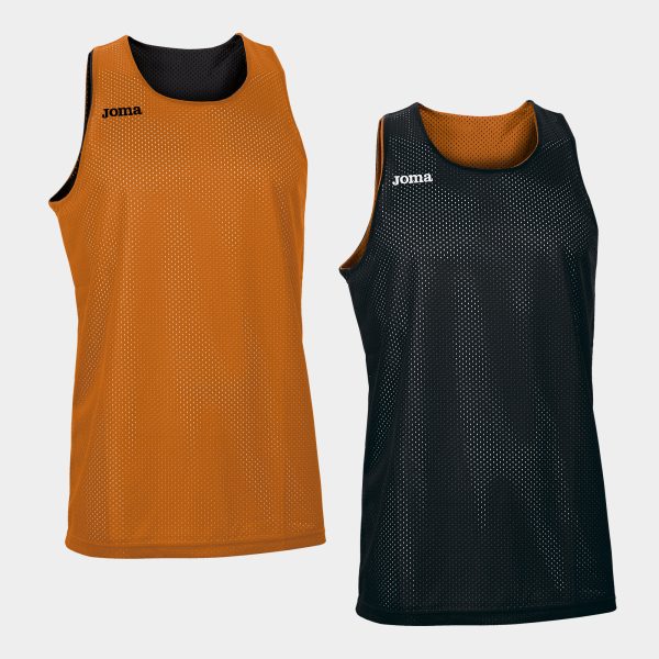 Orange Black Reversiblet-Shirt Aro Sleeveless
