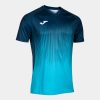Fluorescent Turquoise Navy Blue Tiger Iv Short Sleeve T-Shirt