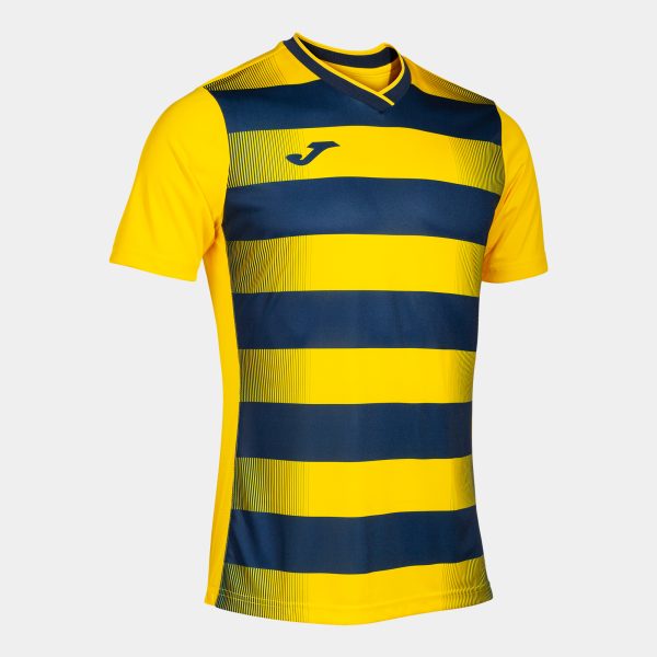Yellow Navy Blue Europa V Short Sleeve T-Shirt