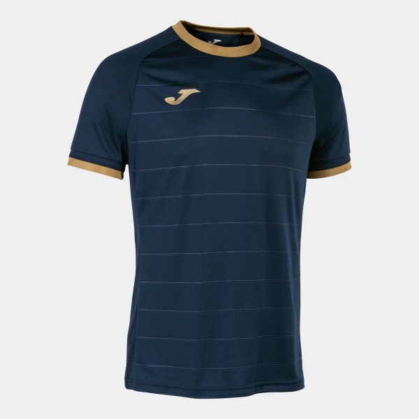 Navy Blue Gold V Short Sleeve T-Shirt