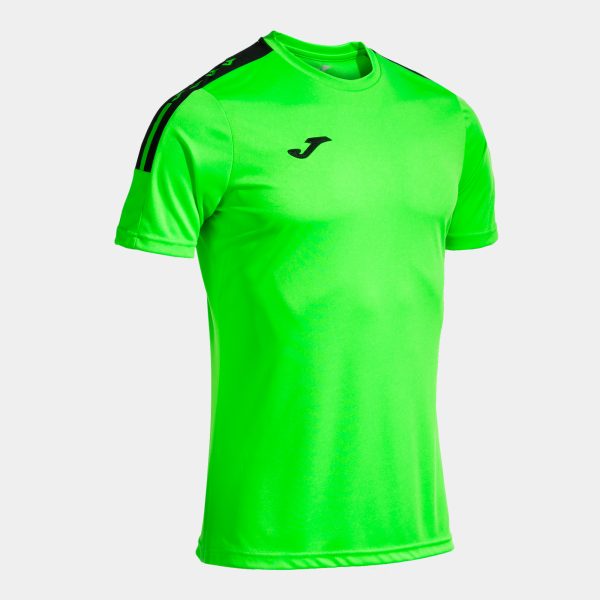 Fluorescent Green Black Eco Essential Short Sleeve T-Shirt