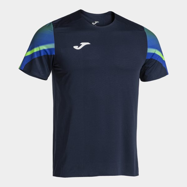 Navy Blue Fluorescent Green Elite Xi Short Sleeve T-Shirt