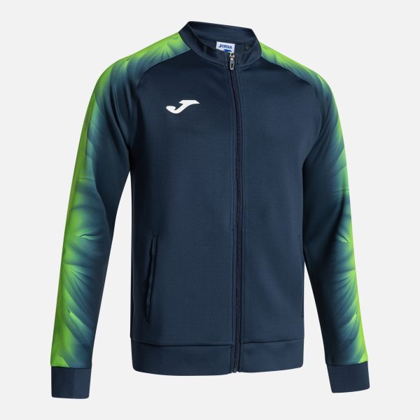 Navy Blue Fluorescent Green Elite Xi Full Zip Sweatshirt