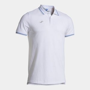 White Royal Blue Confort Classic Short Sleeve Polo