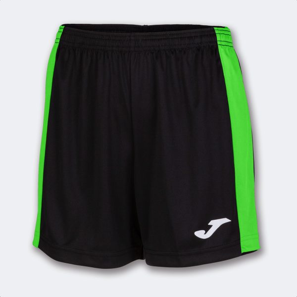 Black Fluorescent Green Maxi Shorts