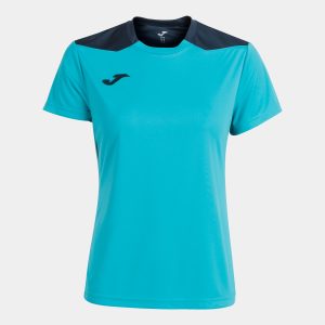 Fluorescent Turquoise Navy Blue T-Shirt Championship Vi