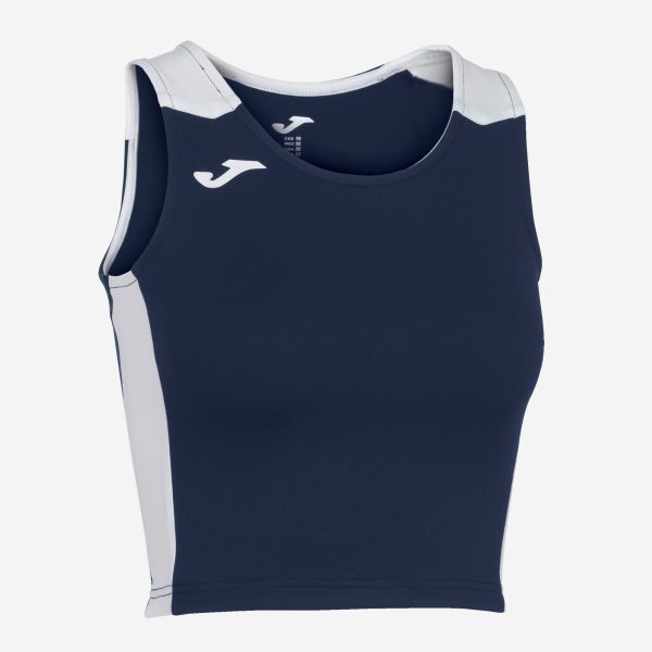 Navy Blue White Record Ii Top