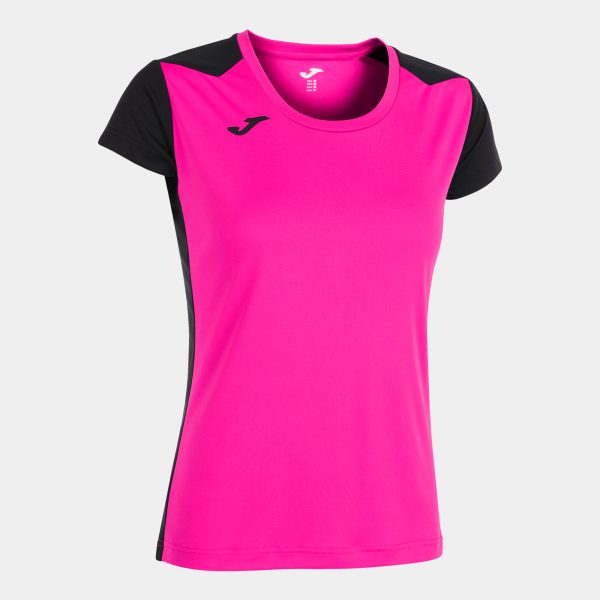 Fluorescent Pink Black Record Ii Short Sleeve T-Shirt