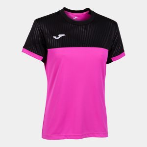 Fluorescent Pink Black Montreal Short Sleeve T-Shirt