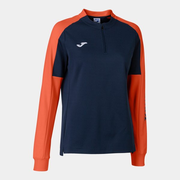 Navy Blue Fluorescent Orange Eco Championship Recycled Sweatshirt