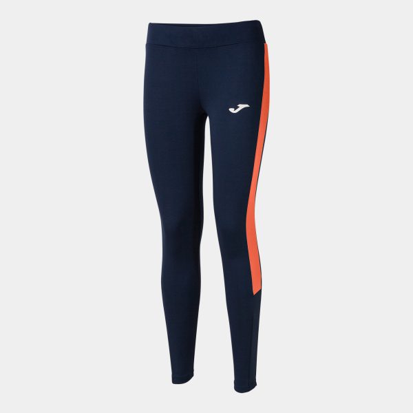 Navy Blue Fluorescent Orange Eco Championship Recycled Tights