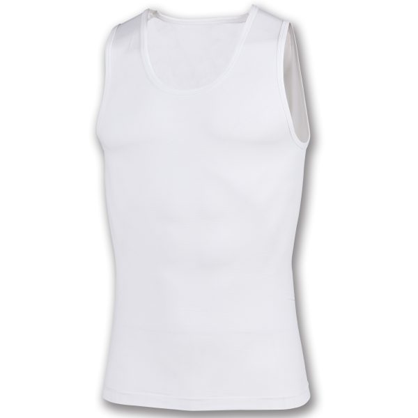 White Sleeveless T-Shirt Brama