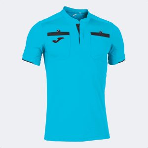 Fluorescent Turquoise Referee Short Sleeve T-Shirt