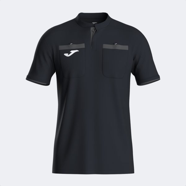 Black Dark Gray Referee Short Sleeve T-Shirt