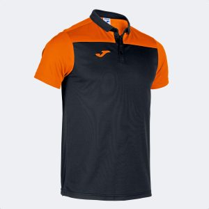 Black Orange Combi Polo Shirt S/S