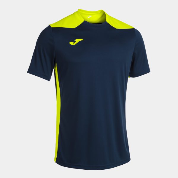 Navy Blue Fluorescent Yellow T-Shirt Championship Vi