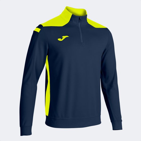 Navy Blue Fluorescent Yellow Sweatshirt Championship Vi