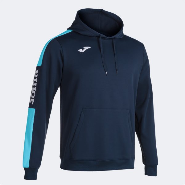 Navy Blue Fluorescent Turquoise Championship Iv Hoodie