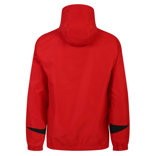 Total Training Waterproof Jacket Vermillion / Black Rear