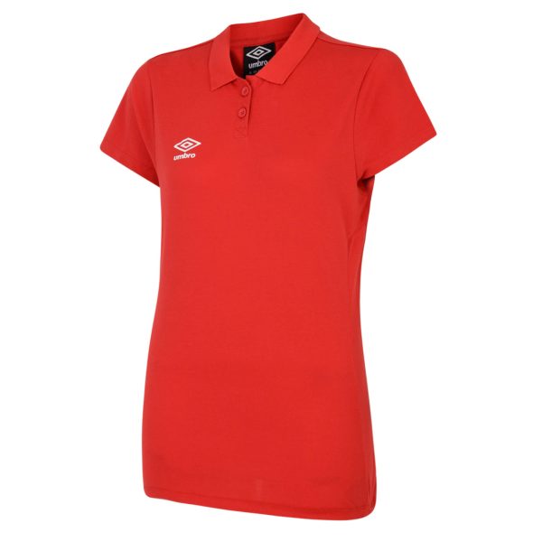 Womens Club Essential Polo Vermillion/White