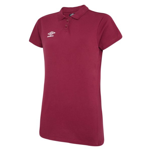 Womens Club Essential Polo New Claret/White