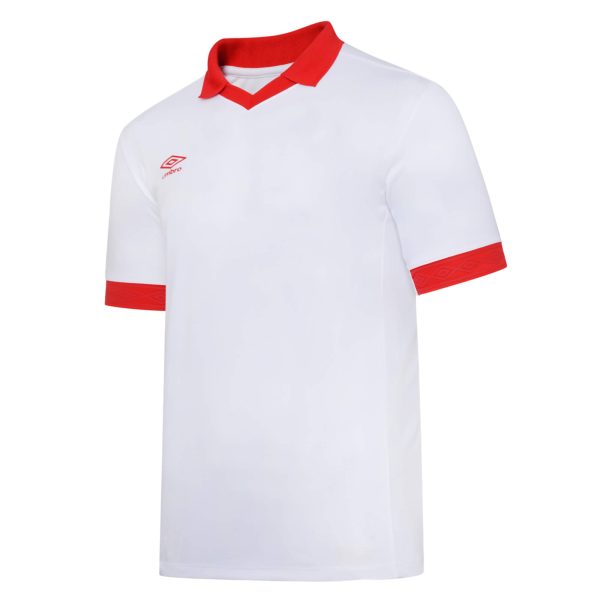 Club Essential Tempest SS Jersey White / Vermillion