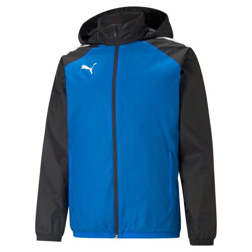 Puma teamLIGA All Weather Jacket Electric Blue Lemonade-Puma Black