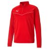 Puma teamRISE 1/4 Zip Top Puma Red-Puma White