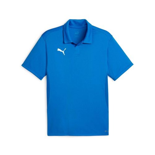 Puma teamGOAL Polo Electric Blue Lemonade-Puma White-Puma Team Royal
