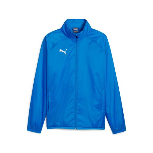 Puma teamGOAL All Weather Jacket Electric Blue Lemonade-Puma White