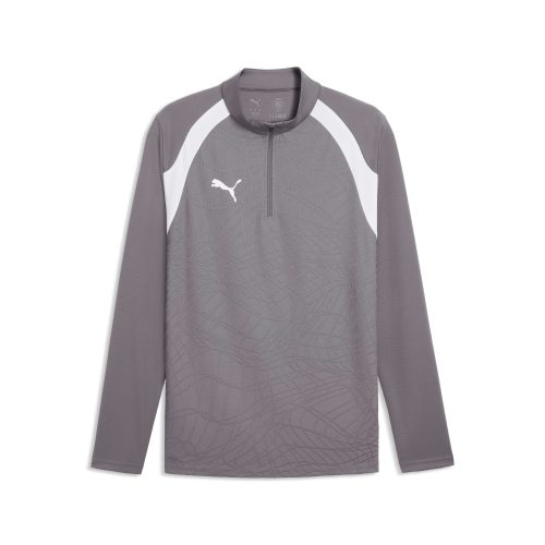 Puma teamFINAL26 Training 1/4 Zip Top Flat Medium Gray-Puma White-Puma White