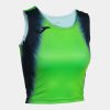 Joma Womens Elite Xi Tank Top Fluorescent Green Navy Blue