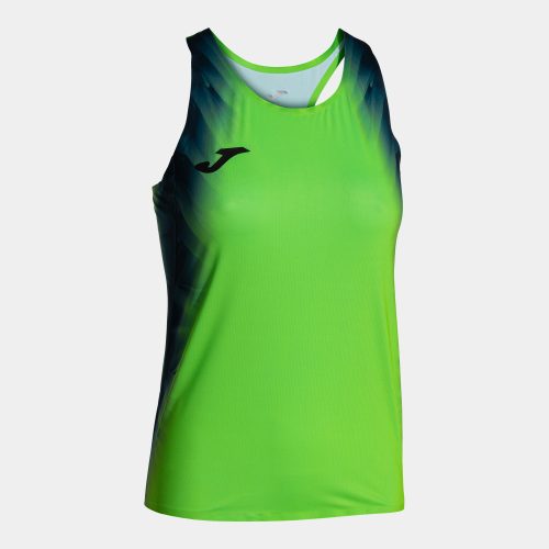 Joma Womens Elite Xi Vest Fluorescent Green Navy Blue