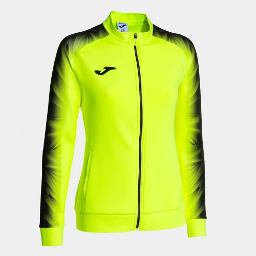 Joma Womens Elite Xi Full Zip Tracksuit Top Fluorescent Yellow Black