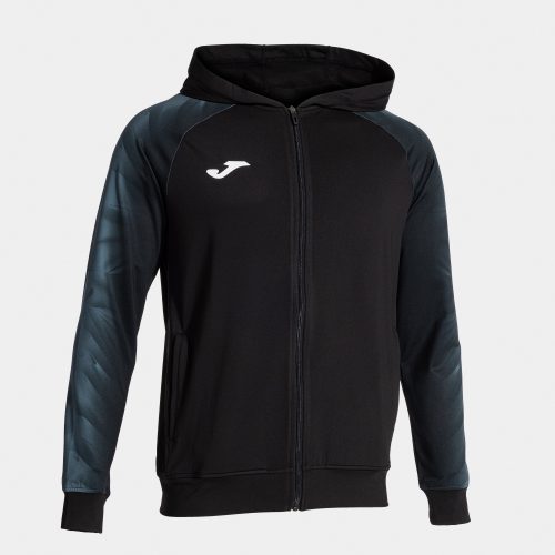 Joma Elite Xi Hoodie Jacket Black Dark Grey